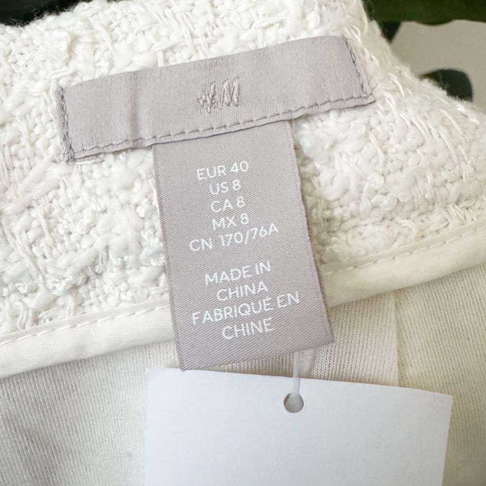 White tweed style mini Skirt - Picture 9 of 11